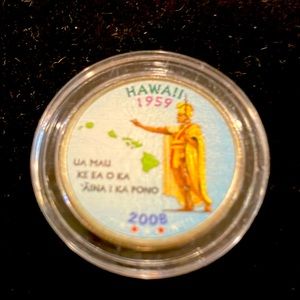 2008 Colorized US Mint State Quarter HAWAII with Capsule - Uncircluated